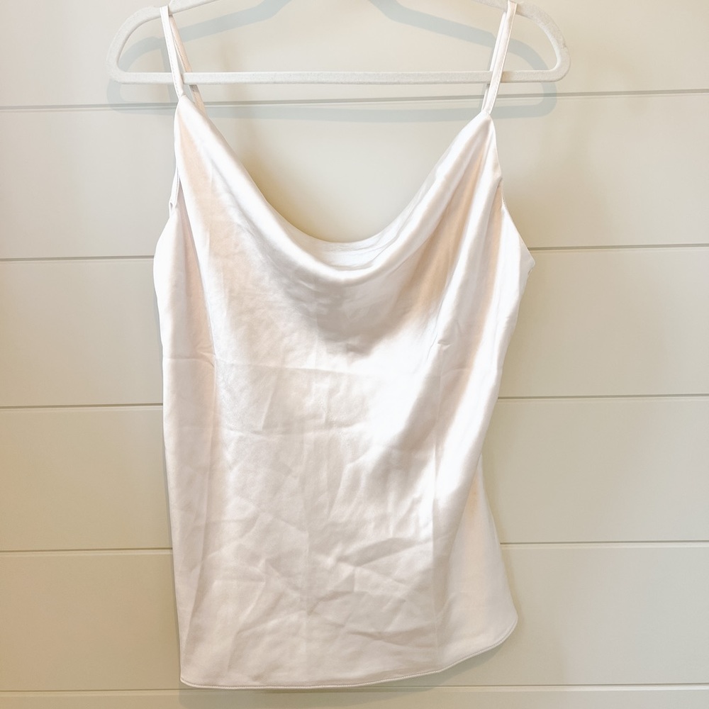 Vici Dolls Trisha Satin Cowl Neck Tank-Size L